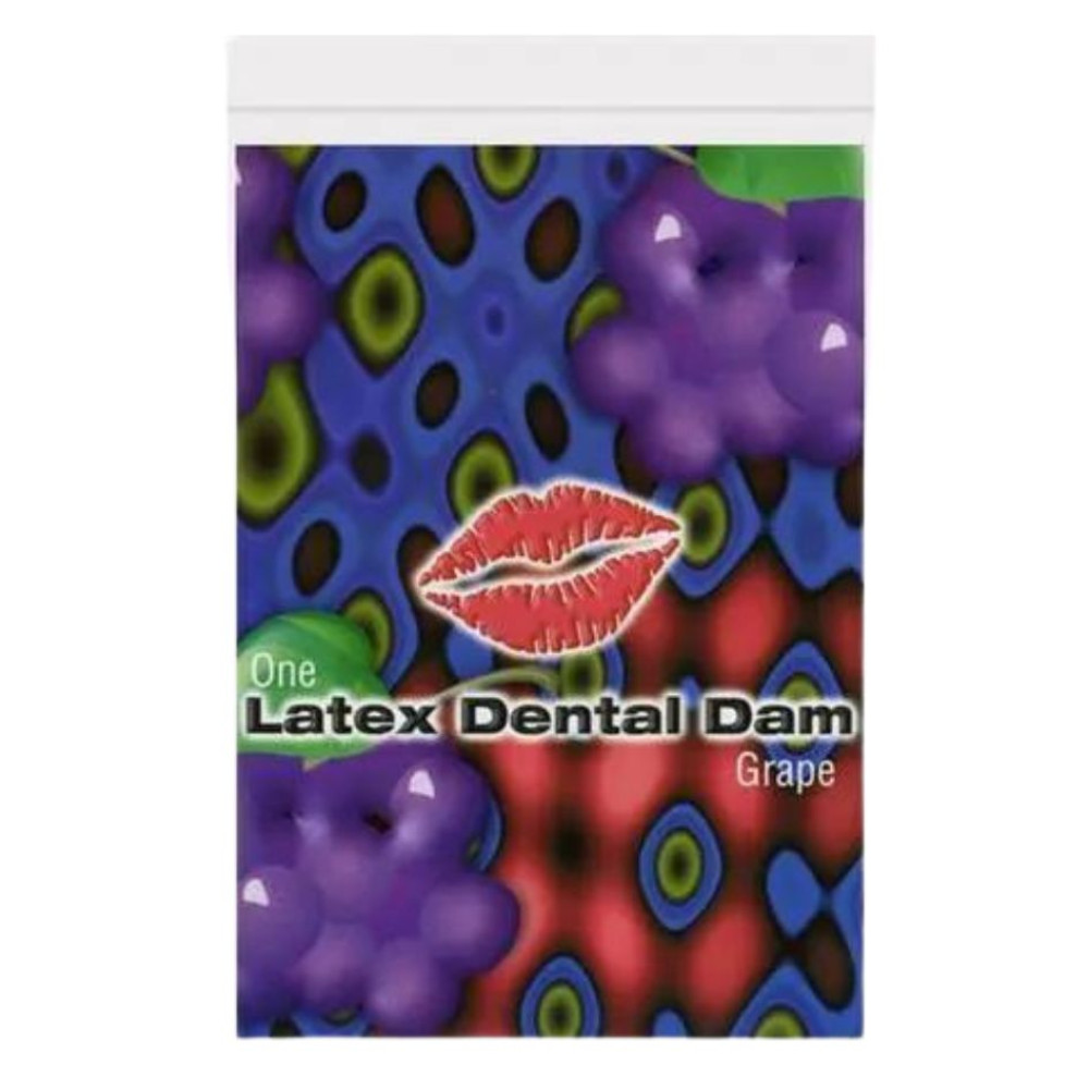 Салфетка для кунилингуса латексная Grape Latex Dental Dams для орального секса, 1 шт , фото №0 — секс шоп Украина, NO TABOO