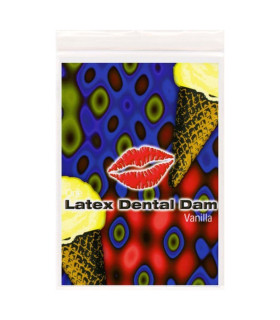 Серветка для кунілінгусу латексна Vanilla Latex Dental Dams для орального сексу, 1 шт - No Taboo