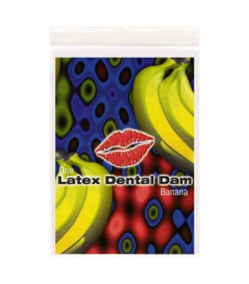 Серветка для кунілінгусу латексна Banana Latex Dental Dams для орального сексу, 1 шт - No Taboo