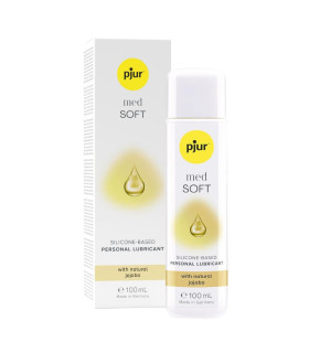 Лубрикант на силиконовой основе Pjur med SOFT Glide с натуральным маслом жожоба, 100 мл - No Taboo