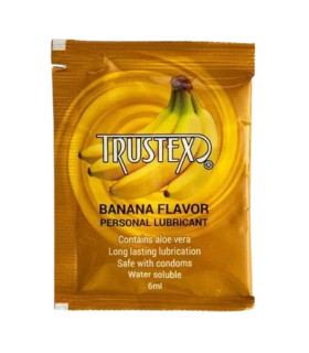 Пробник Лубрикант ароматизований Trustex Banana на водній основі, саше 1 шт, 6 мл - No Taboo