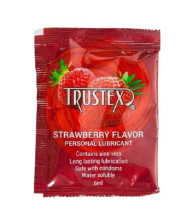Пробник Лубрикант ароматизований Trustex Strawberry на водній основі, саше 1 шт, 6 мл - No Taboo