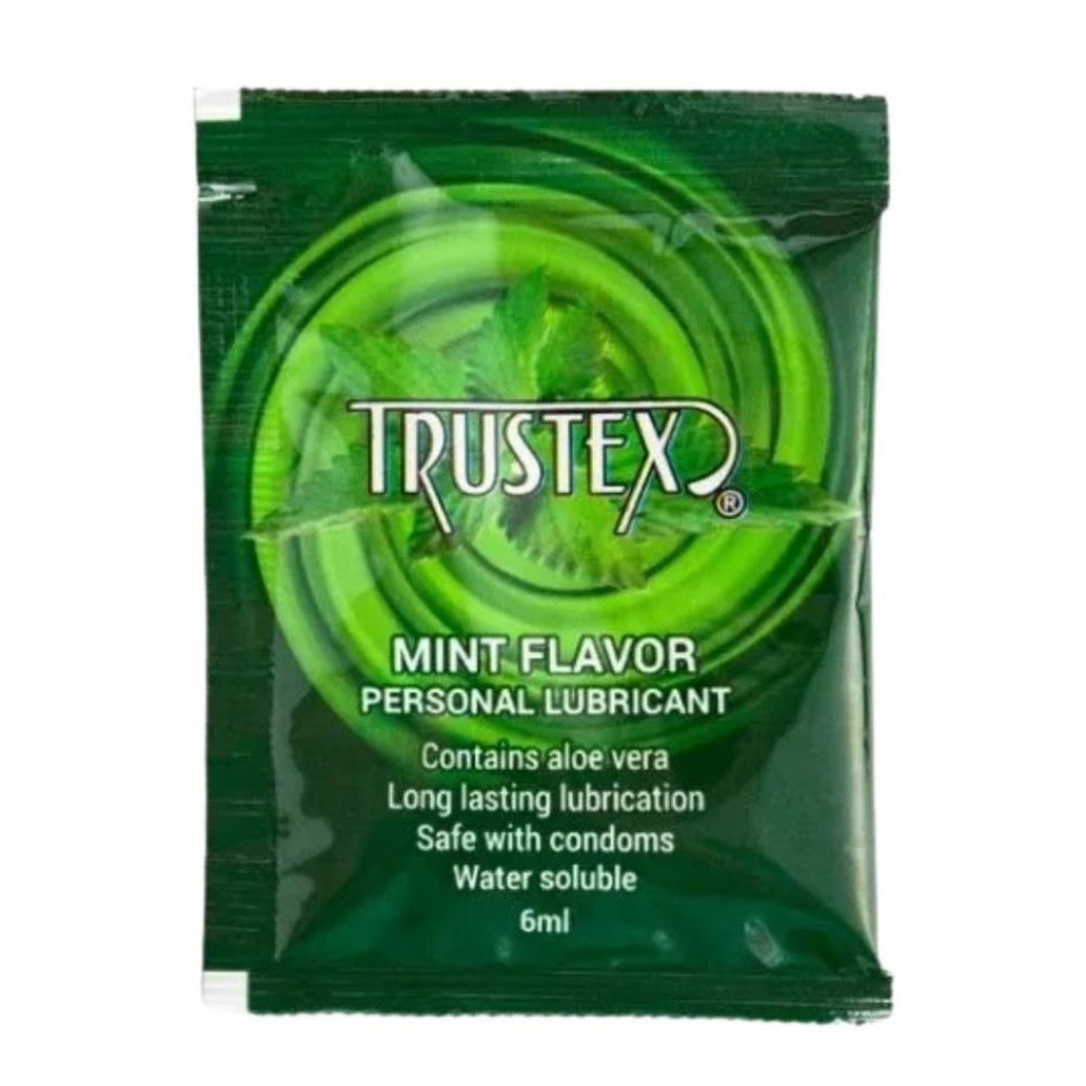 Пробник Лубрикант ароматизированный Trustex Mint на водной основе, саше 1 шт, 6 мл, фото №0 — секс шоп Украина, NO TABOO