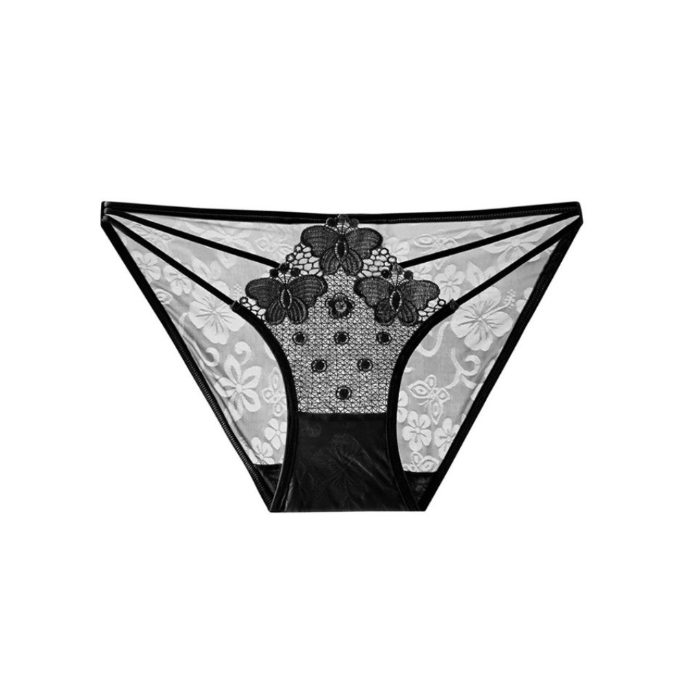 Трусики кружевные Star Night Lace черные, XS-S, фото №3 — секс шоп Украина, NO TABOO