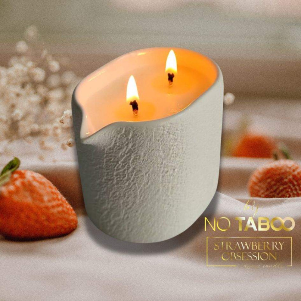 Массажная свеча, 140 мл, NO TABOO Strawberry Obsession клубника + базилик + мускус, фото №0 — секс шоп Украина, NO TABOO