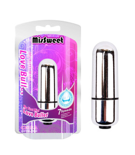 Вібропуля з 7 швидкостями MisSweet CHISA, срібляста, 5.7 х 1.8 см - No Taboo