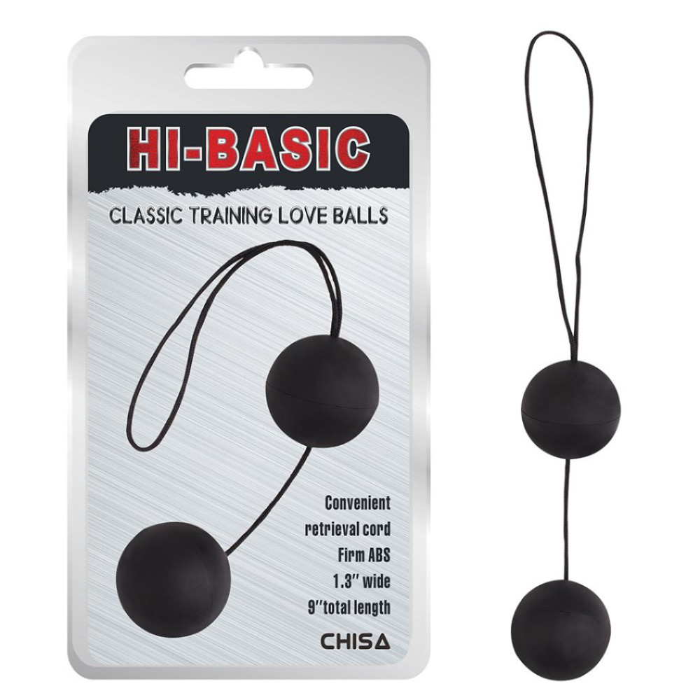 Вагинальные шарики Chisa Hi-Basic Love Balls на мягкой сцепке, черные, 24 х 3.3 см фото №0 — секс игрушки: Украина, NO TABOO