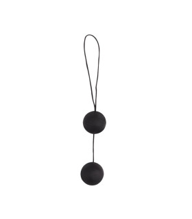 Вагинальные шарики Chisa Hi-Basic Love Balls на мягкой сцепке, черные, 24 х 3.3 см - No Taboo