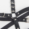 Портупея гартеры на ноги Star Night Bandage Garter из экокожи с металлической фурнитурой, чёрная, OS, фото №3 — секс шоп Украина, NO TABOO