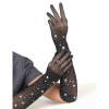Перчатки в сетку со стразами Star Night Glitter Rhinestone Gloves черные, OS, фото №3 — секс шоп Украина, NO TABOO