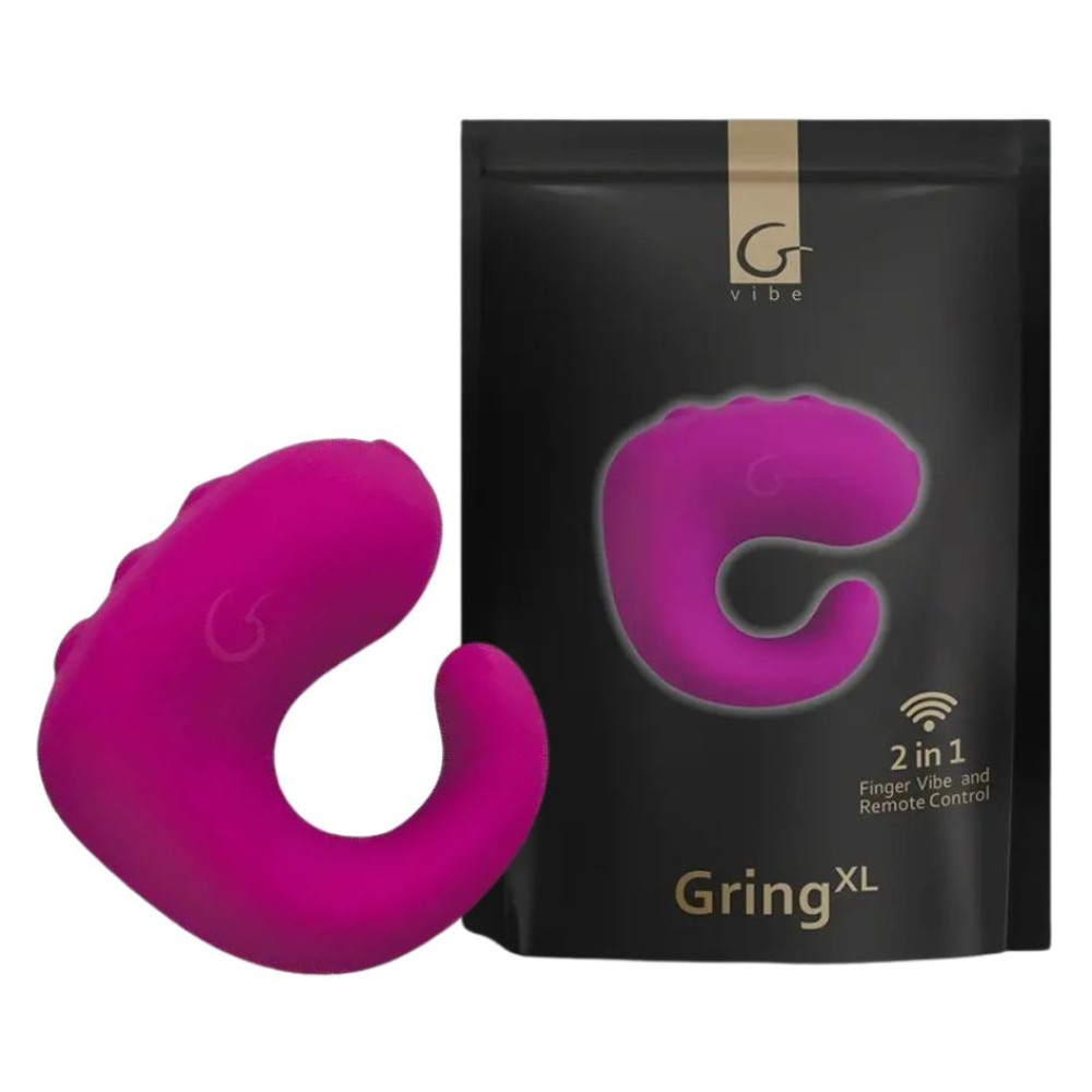 Вибратор для клитора и пульт Gvibe Gring XL Sweet Raspberry на пальцы, фуксия, 5 х 3.7 см фото №0 — секс игрушки: Украина, NO TABOO