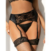 Пояс для чулок с трусиками Star Night Lace Garter and Panty черного цвета, S-M, фото №1 — секс шоп Украина, NO TABOO
