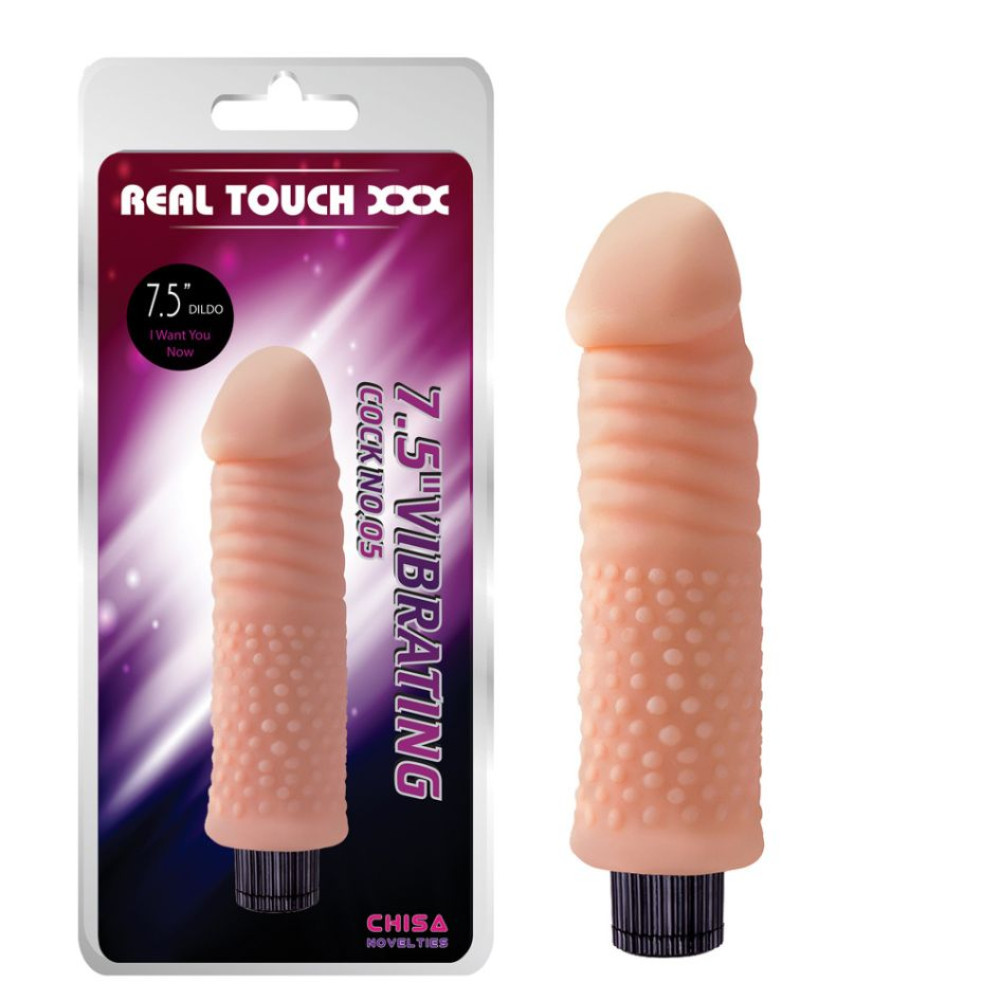 Вибратор реалистичный с рельефом Chisa Real Touch No.05 бежевый, 18.5 х 4 см фото №0 — секс игрушки: Украина, NO TABOO