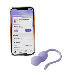 Вагинальный тренажер для упражнения Кегеля Perifit Care+ фиолетовый, 6.3 х 2.7 см - No Taboo
