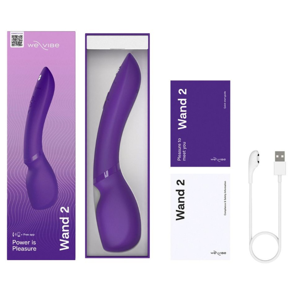 Вибромассажер микрофон Wand by We-Vibe 2 Purple, фиолетовый, 27 см х 5.5 см фото №18 — секс игрушки: Украина, NO TABOO