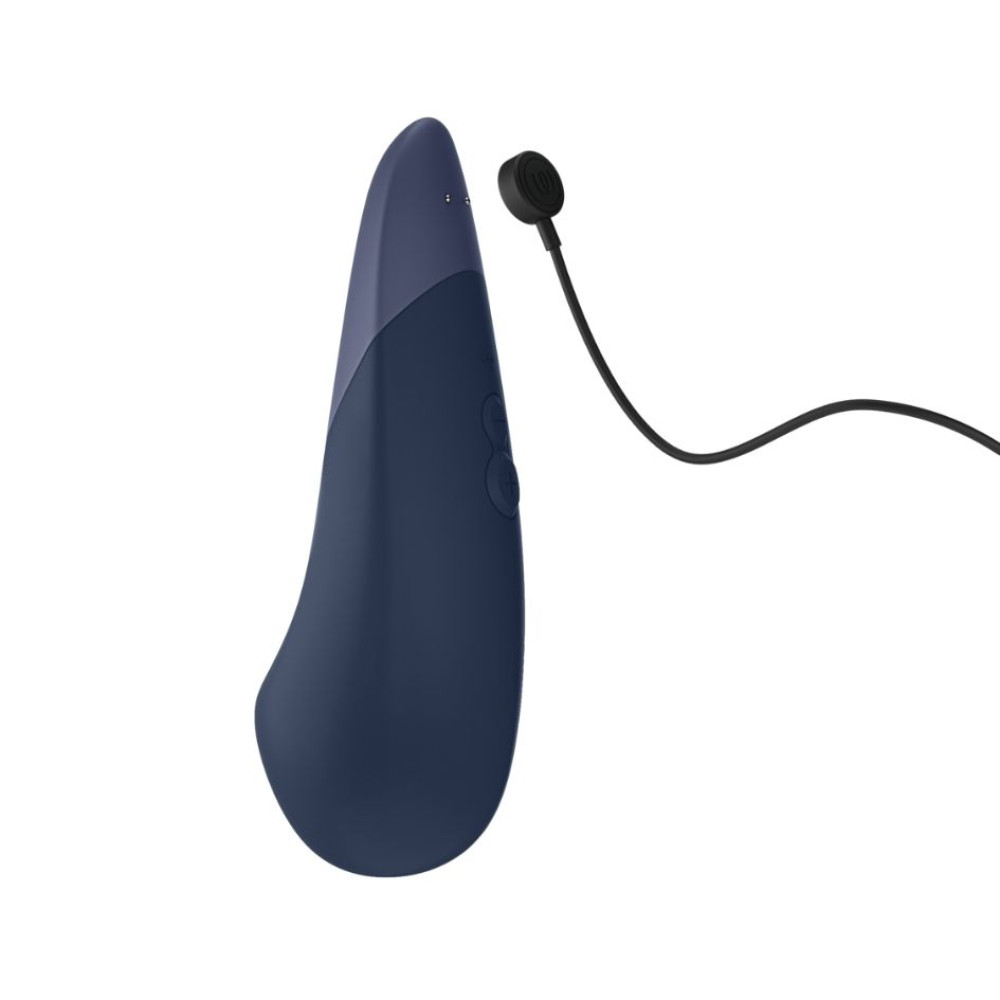 Вибратор бесшумный Womanizer Vibe Dark Blue для клитора, синий, 14.5 см х 4.3 см фото №5 — секс игрушки: Украина, NO TABOO