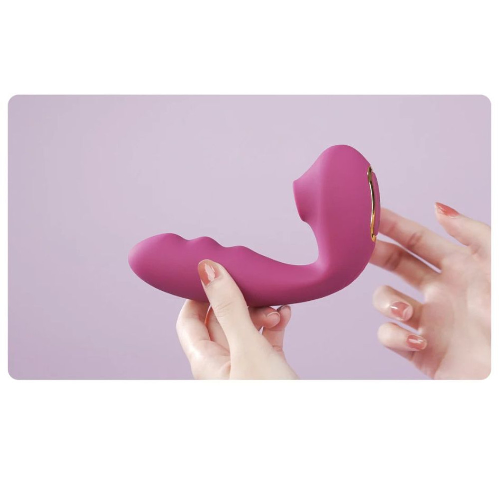 Вакуумный стимулятор BeYourLover Tara Purple с вагинальным отростком и подогревом, фиолетовый, 13.9 см х 3.7 см фото №4 — секс игрушки: Украина, NO TABOO