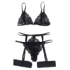 Кружевной комплект Star Night Sexy Set лиф, трусики-пояс с подвязками, черный, XS-S, фото №2 — секс шоп Украина, NO TABOO