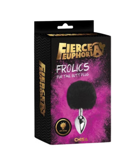 Анальный хвостик Chisa Fierce Euphoria, черный, 14 х 3.4 см - No Taboo