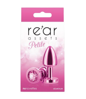 Анальна пробка з кристалом NS Novelties Rear Assets Petite рожева, 6 см х 2.6 см - No Taboo