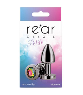Анальная пробка с кристалом NS Novelties Rear Assets Petite черная, 6 см х 2.6 см - No Taboo