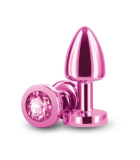 Анальна пробка з кристалом NS Novelties Rear Assets Petite рожева, 6 см х 2.6 см - No Taboo