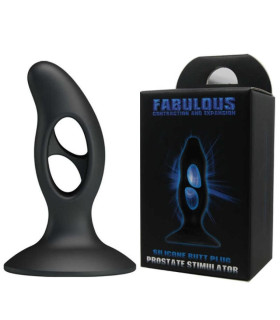 Массажер простаты Baile Fabulous на присоске, черный, 9.3 х 3.2 см - No Taboo