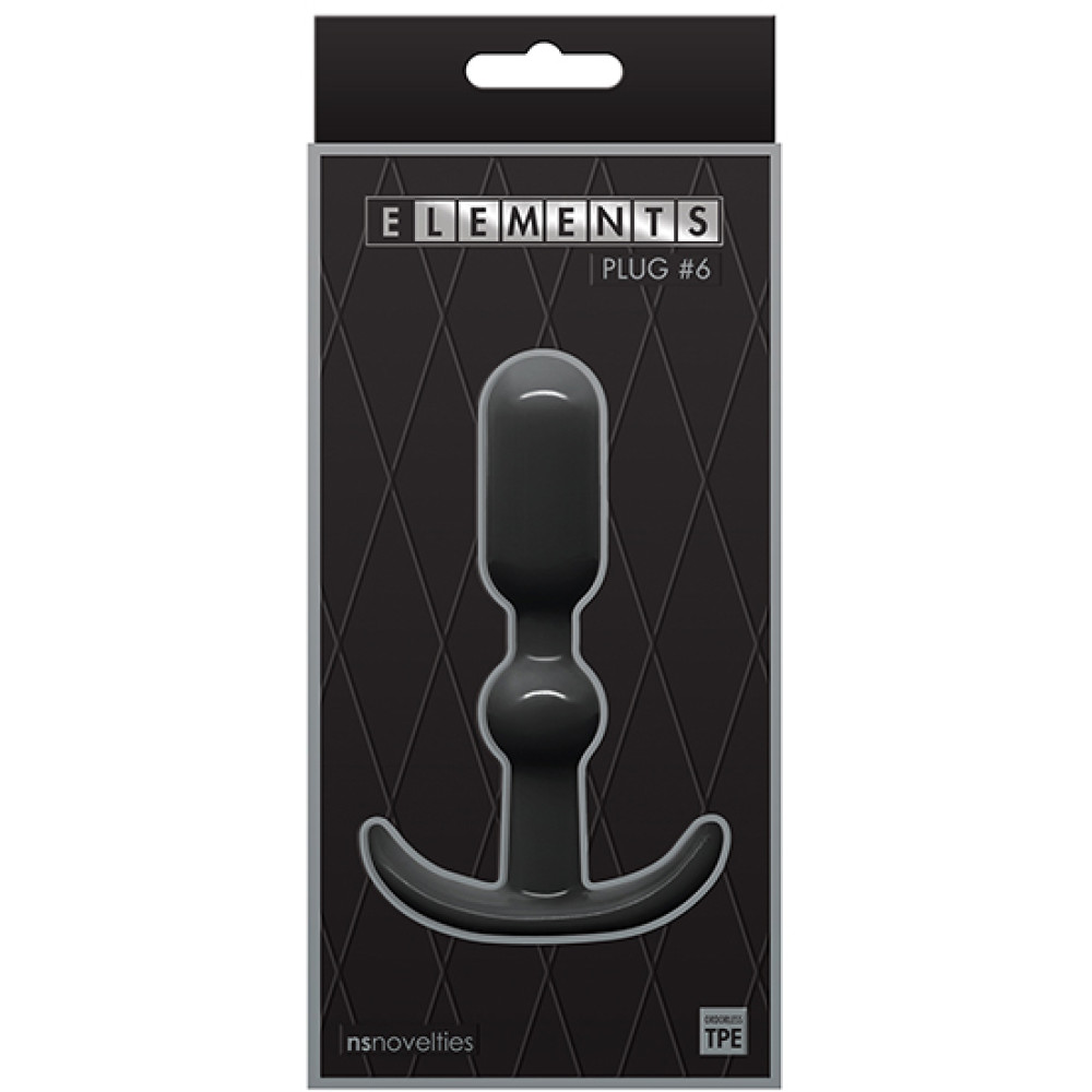 Анальный плаг NS Novelties ELEMENTS PLUG6 black фото №0 — секс игрушки: Украина, NO TABOO