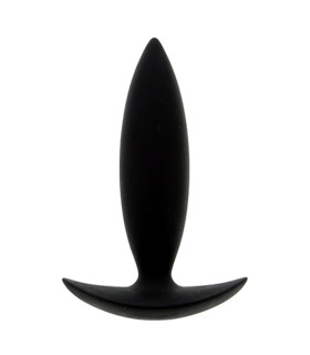 Анальная пробка Dream Toys Essentials с изогнутым стопером, чёрная, 9 х 2.5 см - No Taboo