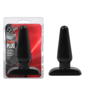 Анальная пробка черная HARD STEEL MEDIUM PLUG BLACK - No Taboo