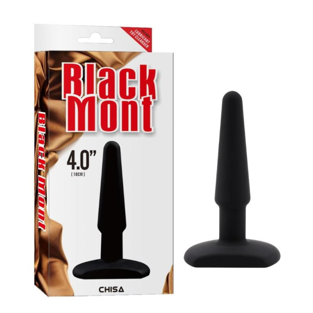 Анальная пробка Chisa Black Mont, черная, 11 х 2.3 см фото №0 — секс игрушки: Украина, NO TABOO