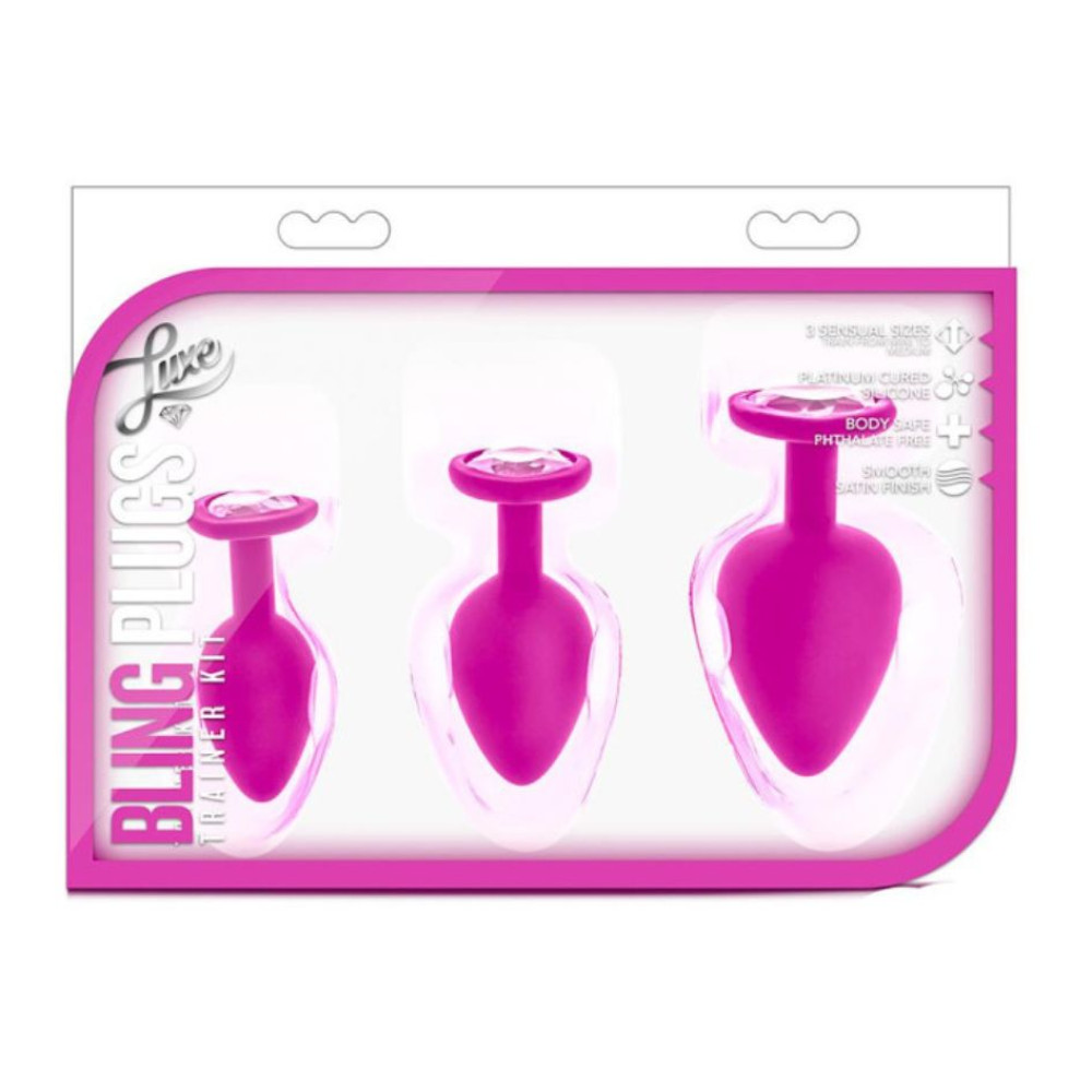 Анальная пробка, L, большая розовая из набора LUXE BLING PLUGS фото №0 — секс игрушки: Украина, NO TABOO