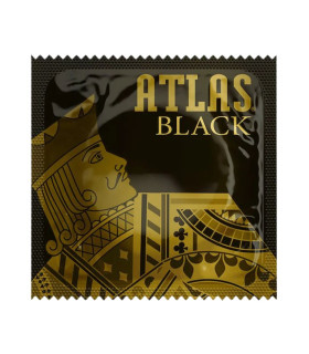 Презерватив латексный Atlas Black со смазкой, 1 шт - No Taboo