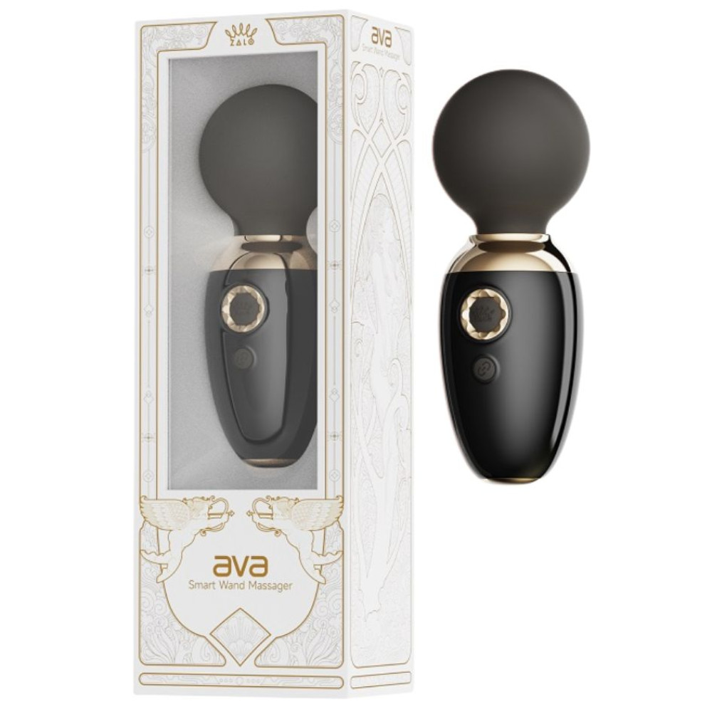 Вибратор микрофон с подогревом ZALO Ava Obsidian Black из жидкого силикона, черный, 8.9 х 5.2 см фото №0 — секс игрушки: Украина, NO TABOO