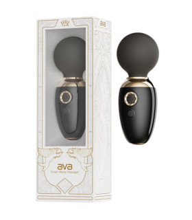 Вібратор мікрофон з підігрівом ZALO Ava Obsidian Black з рідкого силікону, чорний, 8.9 х 5.2 см - No Taboo