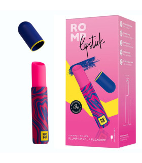 Клиторальный стимулятор вакуумный Romp Lipstick в форме помады, розовый - No Taboo