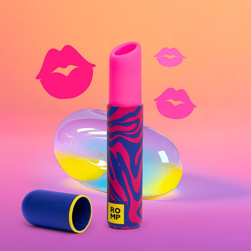 Клиторальный стимулятор вакуумный Romp Lipstick в форме помады, розовый фото №5 — секс игрушки: Украина, NO TABOO