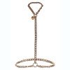 Сбруя с ошейником из цепи, L-XL, Taboom Dona Statement Harness, золотая, фото №2 — секс шоп Украина, NO TABOO