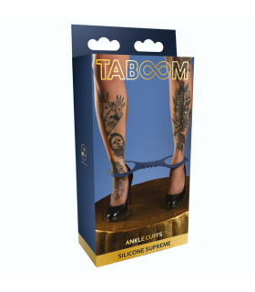 Поножі силіконові Taboom Silicone Supreme Ankle Cuffs без застібок, сині, 32 x 10.5 см - No Taboo