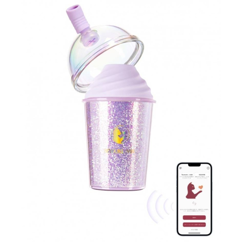 Вакуумний стимулятор в форме стаканчика с трубочкой BeYourLover Joy Cup сияющий лиловый, 9.1 см х 4.6 см фото №7 — секс игрушки: Украина, NO TABOO