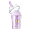Вакуумний стимулятор в форме стаканчика с трубочкой BeYourLover Joy Cup сияющий лиловый, 9.1 см х 4.6 см фото №2 — секс игрушки: Украина, NO TABOO