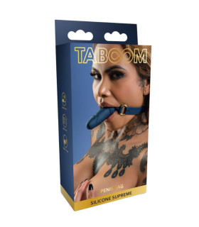 Кляп у вигляді пеніса Taboom Silicone Supreme, силіконовий, синій, 3.5 см - No Taboo