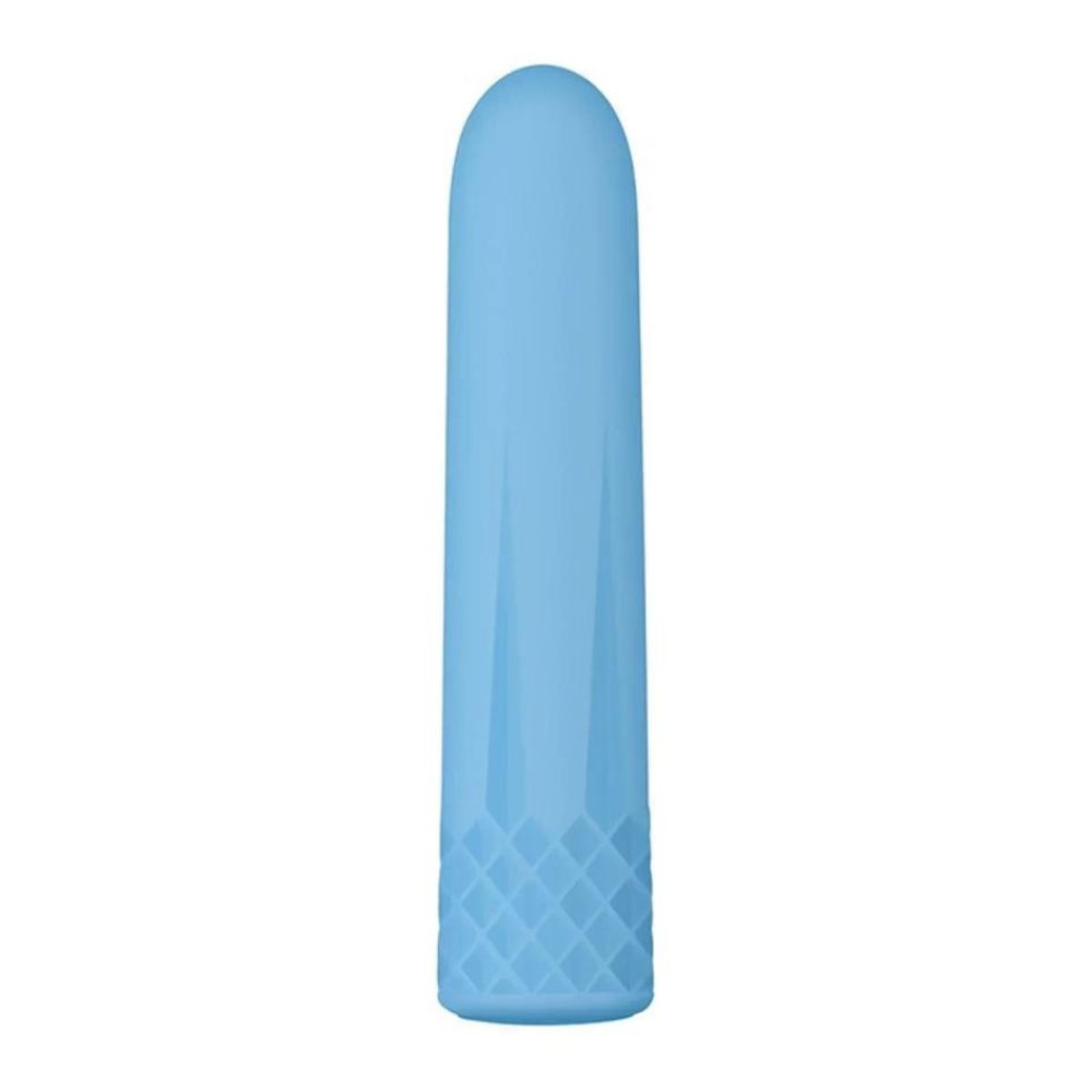 Вібропуля Adam & Eve Blue Diamond з рельєфом, блакитна, 9.2 см х 2.1 см фото №2 — секс іграшки: Україна, NO TABOO