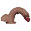 Фаллоимитатор реалистичный Dual-Layered Silicone Cock 9 на присоске с мошонкой, бежевый, 23.5 х 4.3 см фото №4 — секс игрушки: Украина, NO TABOO