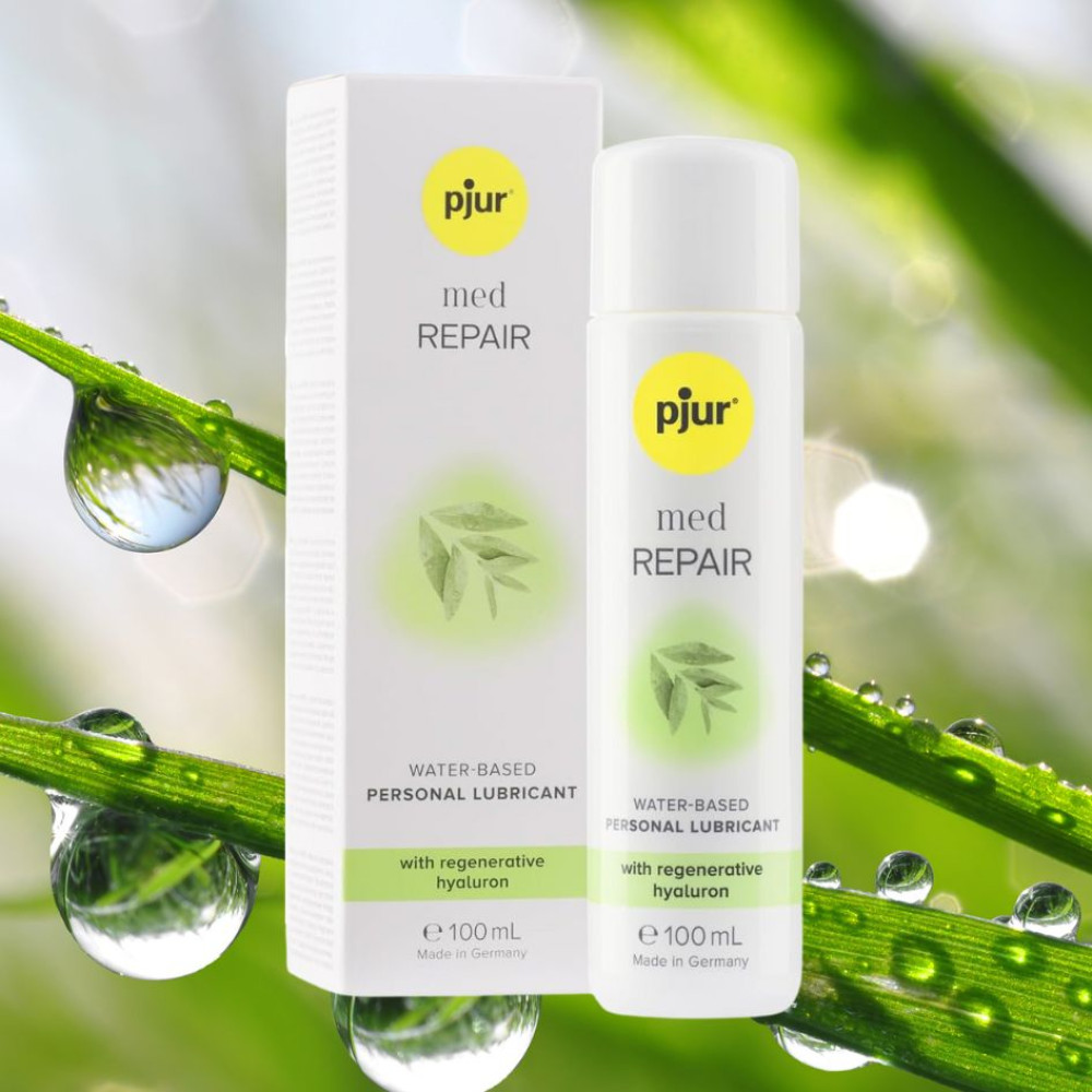 Лубрикант на водной основе Pjur Med Repair Glide Lubricant с гиалуроновой кислотой, 100 мл, фото №2 — секс шоп Украина, NO TABOO