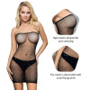 Платье сеточка со стразами Star Night Black Fishnet Sparkle без бретелек, черное, One Size (XS/M) , фото №4 — секс шоп Украина, NO TABOO
