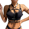 Портупея на грудь Star Night Chest Harness Straps из искусственной кожи, черная, фото №1 — секс шоп Украина, NO TABOO