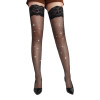 Панчохи еротичні зі стразами Star Night Mesh Stockings у сіточку з силіконовою стрічкою, чорні, OS, фото №1 — секс шоп Україна, NO TABOO