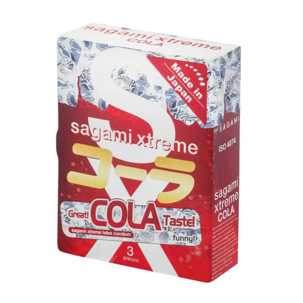 Презервативы латексные Sagami Xtreme Cola, 3 шт , фото №0 — секс шоп Украина, NO TABOO