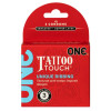  Презервативы с узорами тату ONE Tattoo Touch упаковка, 3 шт, фото №1 — секс шоп Украина, NO TABOO